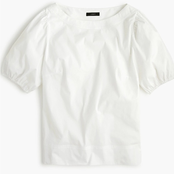 J. Crew Tops - J.Crew Puff-sleeve top-AC215-WHITE-cotton poplin-NWT